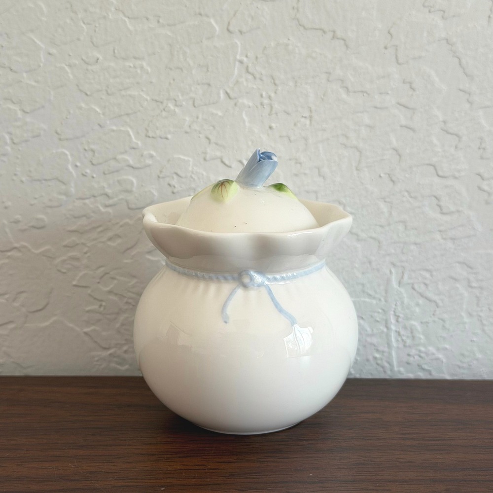 Vintage St James Hancook Fine China Trinket Dish Blue Floral *Damaged